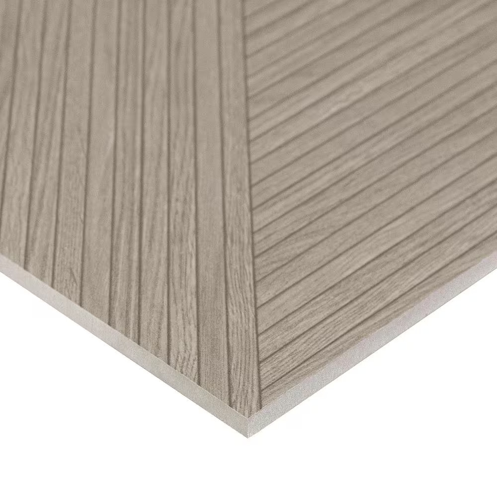 Luxury Ribbed Ash 23.62 In. X 47.24 In. Matte Porcelain Wall Tile (15.49 Sq. Ft.