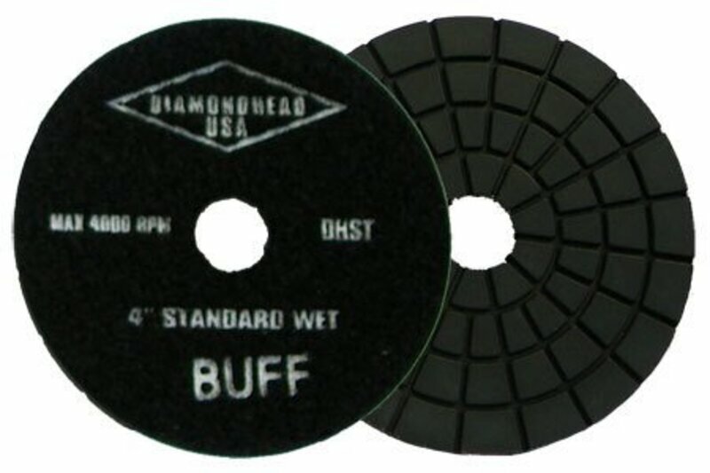 DiamondHead Premium Polishing Pad Stone 4″ Final Buff Black Standard Wet 4K RPM