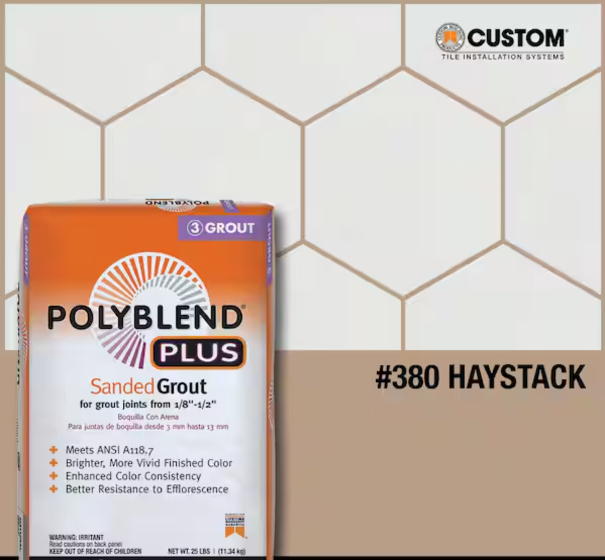 POLYBLEND PLUS #380 HAYSTACK 25 lb INDOOR/ OUTDOOR COVERS 688 SQ FT