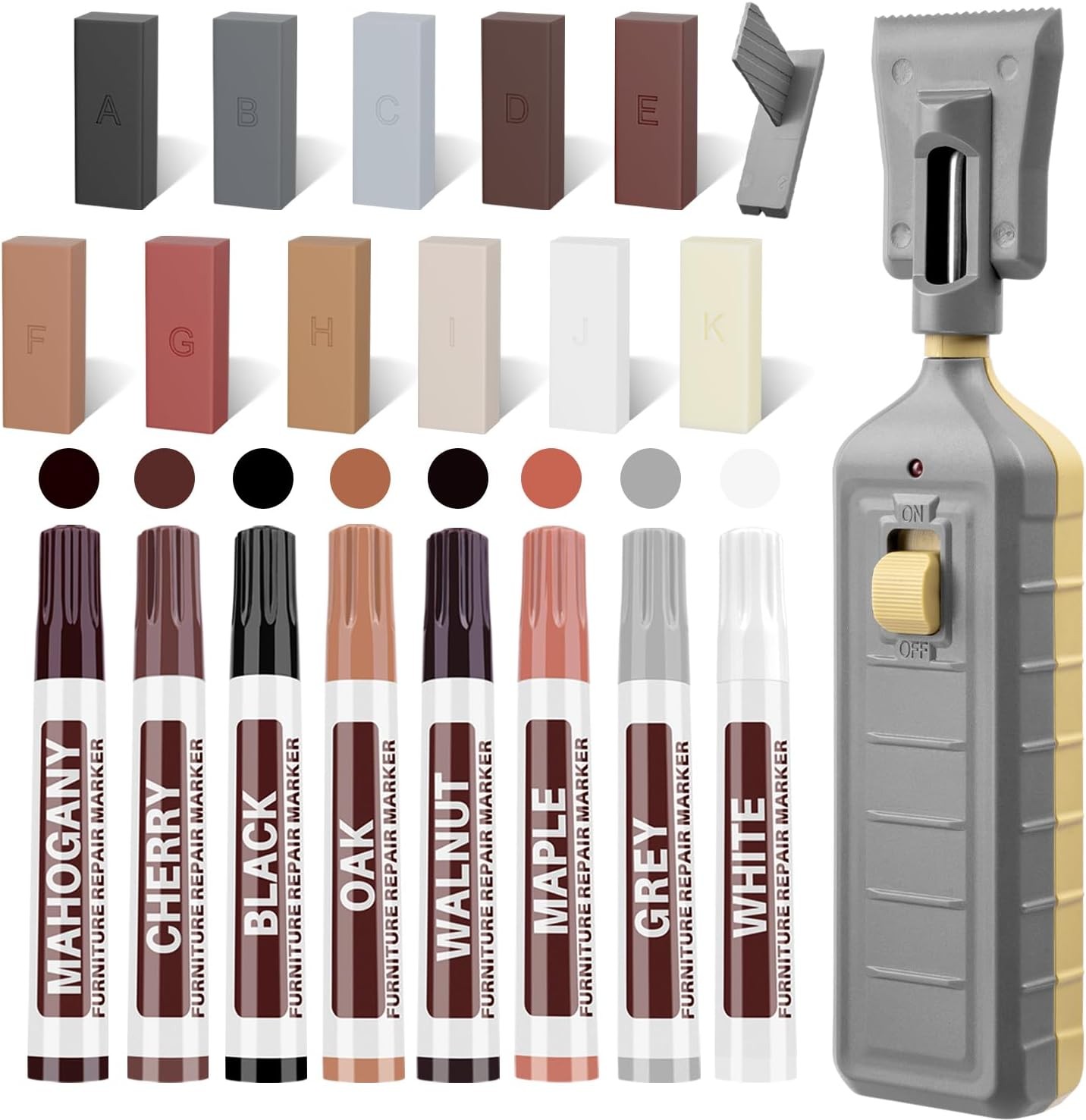 Laminate Floor Repair Kit, Wood Furniture Repair Kit with 11 Colors Hardwood