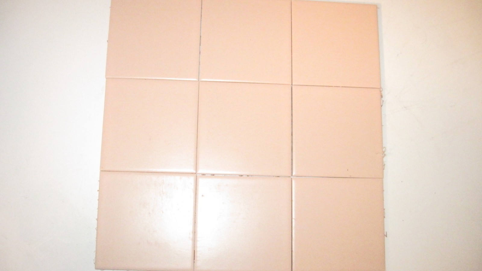 65 VINTAGE TAN BEIGE 3 7/8″ SQUARE CERAMIC TILES NEW OLD STOCK JAPAN EXCELLENT