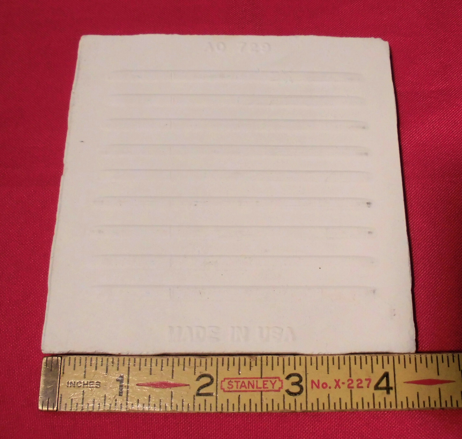 1 pc. Vintage Almond: 4-1/4″ Ceramic Tile by American Olean Co. New Old Stock