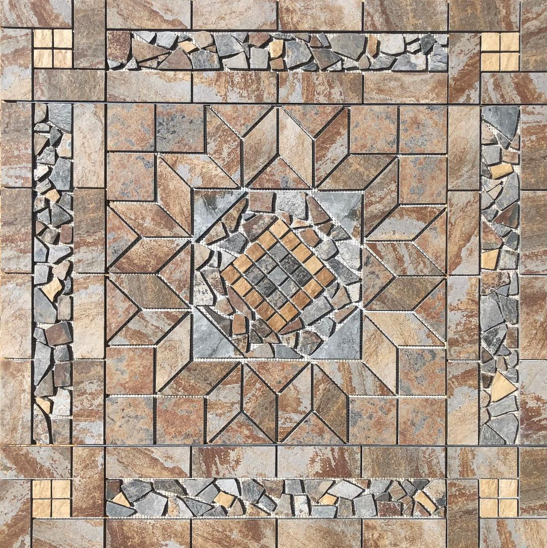 36″ x 36″ Tile Medallion Mosaic Mural – Home Depot Slate look tile series