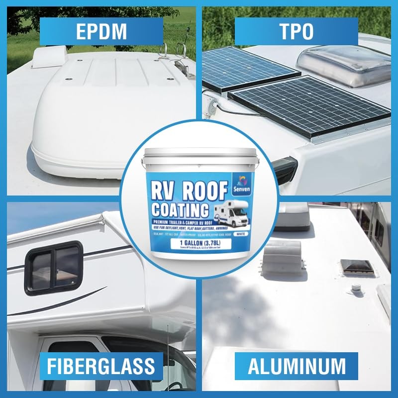 RV Roof Sealant RV Roof Coating RV Roof Sealant 1 Gallon 128 Fl Oz White