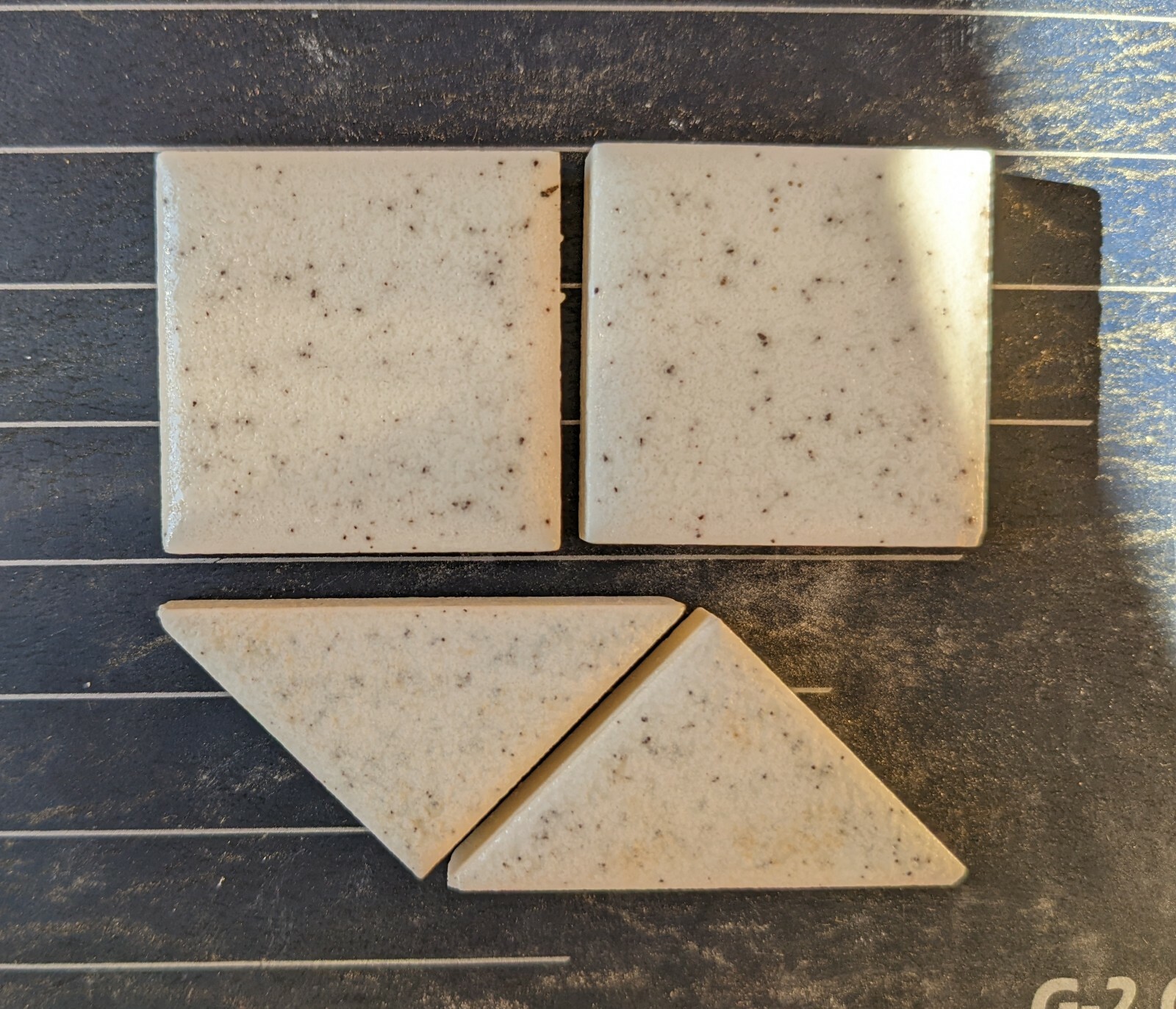 10 pcs of American Olean 390 Crystalline Salt Pepper 1-3/8″ ceramic tile Dots