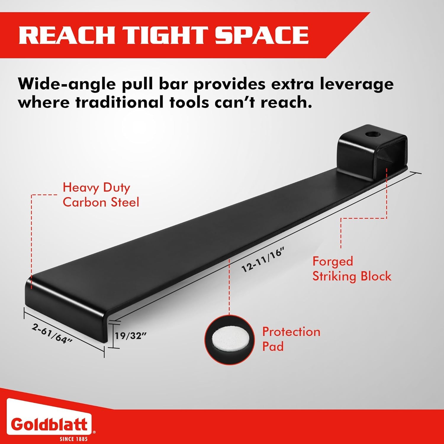 Goldblatt Laminate Wood Flooring Installation Kit Reinforced Double-Faced Mallet