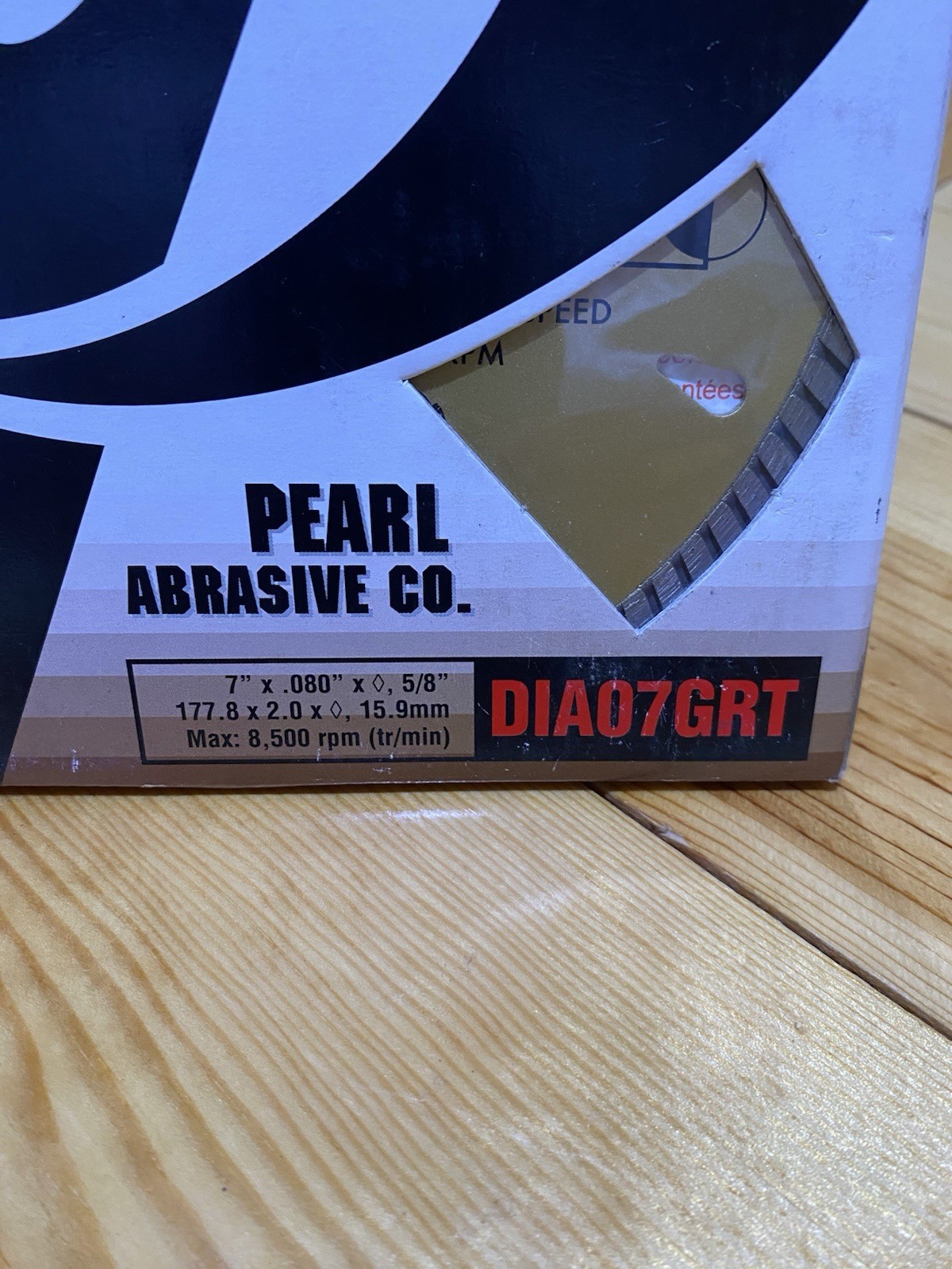Pearl Abrasive Diamond Blade Granite 7”X .080”X 7/8” Dia 5/8 Adapter DIA07GRT