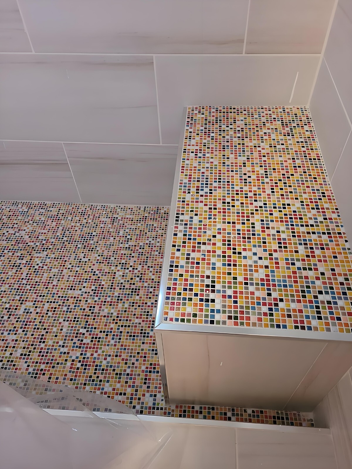 Multi-colored Ceramic Mosaic Mini Square Glazed Porcelain Floor & Wall Tile