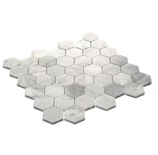 Daltile Restore Mist Honed 12in x 12in Marble Mosaic Tile Backsplash 0.97 sqft