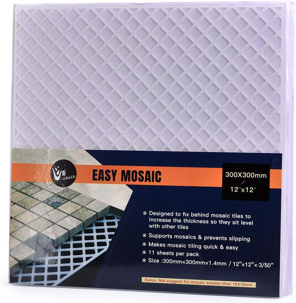 Mosaic Mesh Back with Strong Adhesive for Mosaic Tile Installation 12X12 (11Pcs/