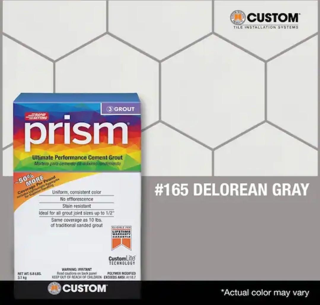 Custom Prism Ultimate Performance Cement Grout – 17 lb (#165 Delorean Gray)