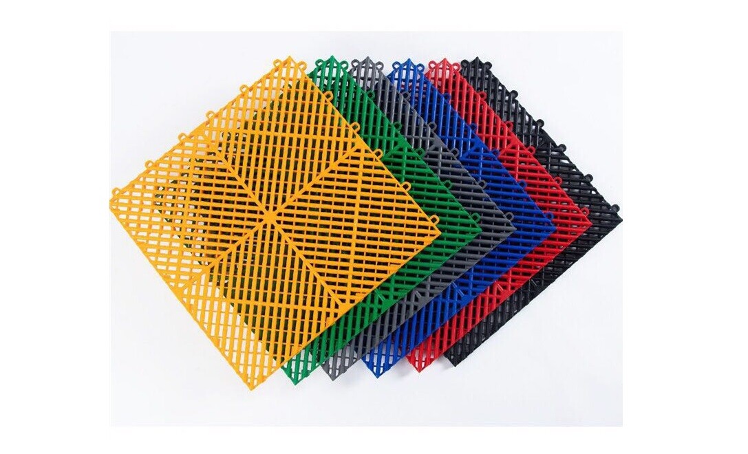 Interlocking Vented Nitro Garage Floor Tiles 16″x16″ | 30 Pack