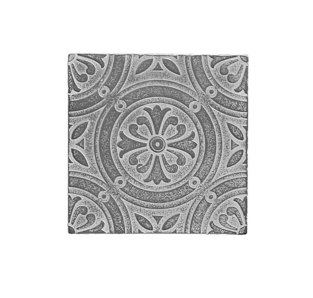 4.25×4.25 Metal Resin Decor Insert Accent Piece Art Craft Wall Tile Made in US