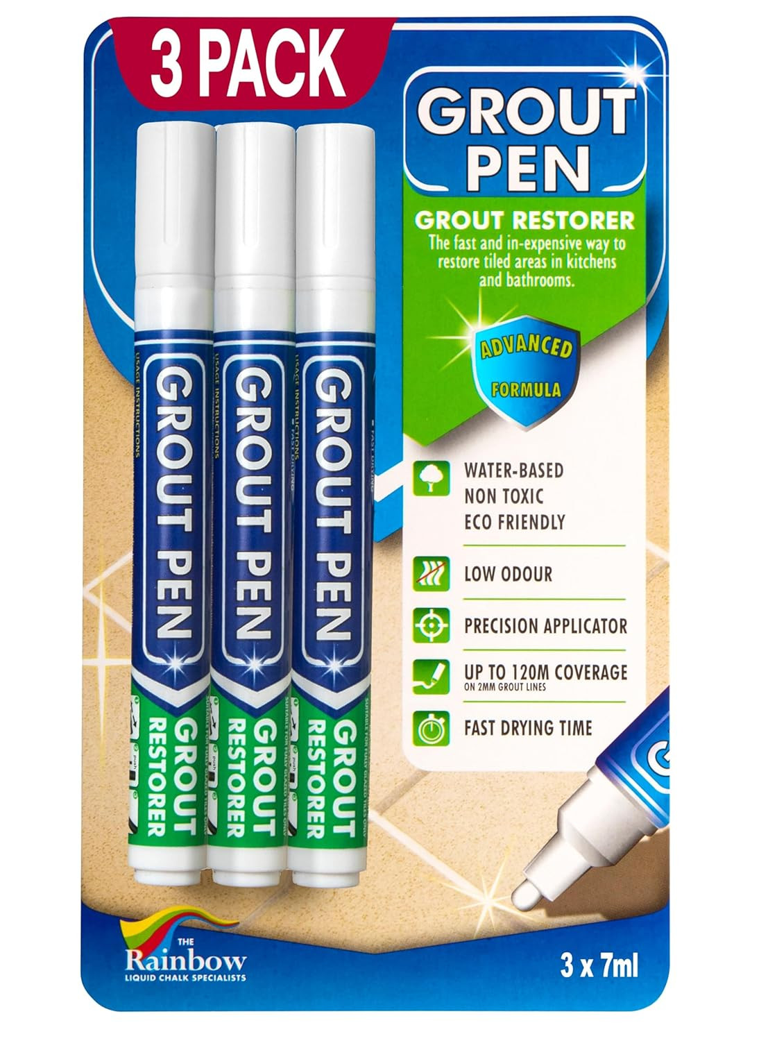 Grout Pen White Tile Grout Paint: Waterproof Grout Paint Pen, Whitener and Grout