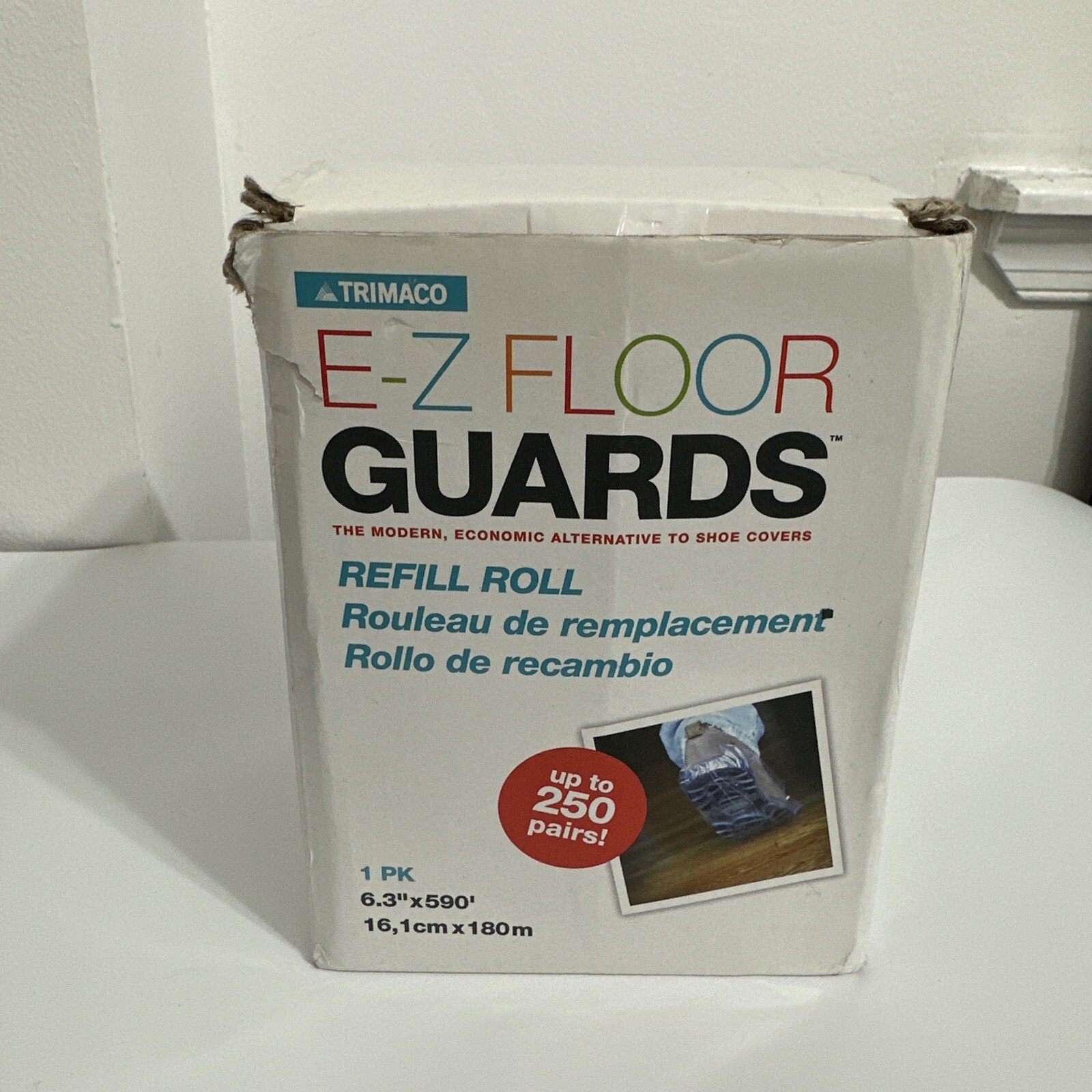 Trimaco E-Z Floor Guards #54716 Refill Film Roll Shoe Covers 250 Pairs