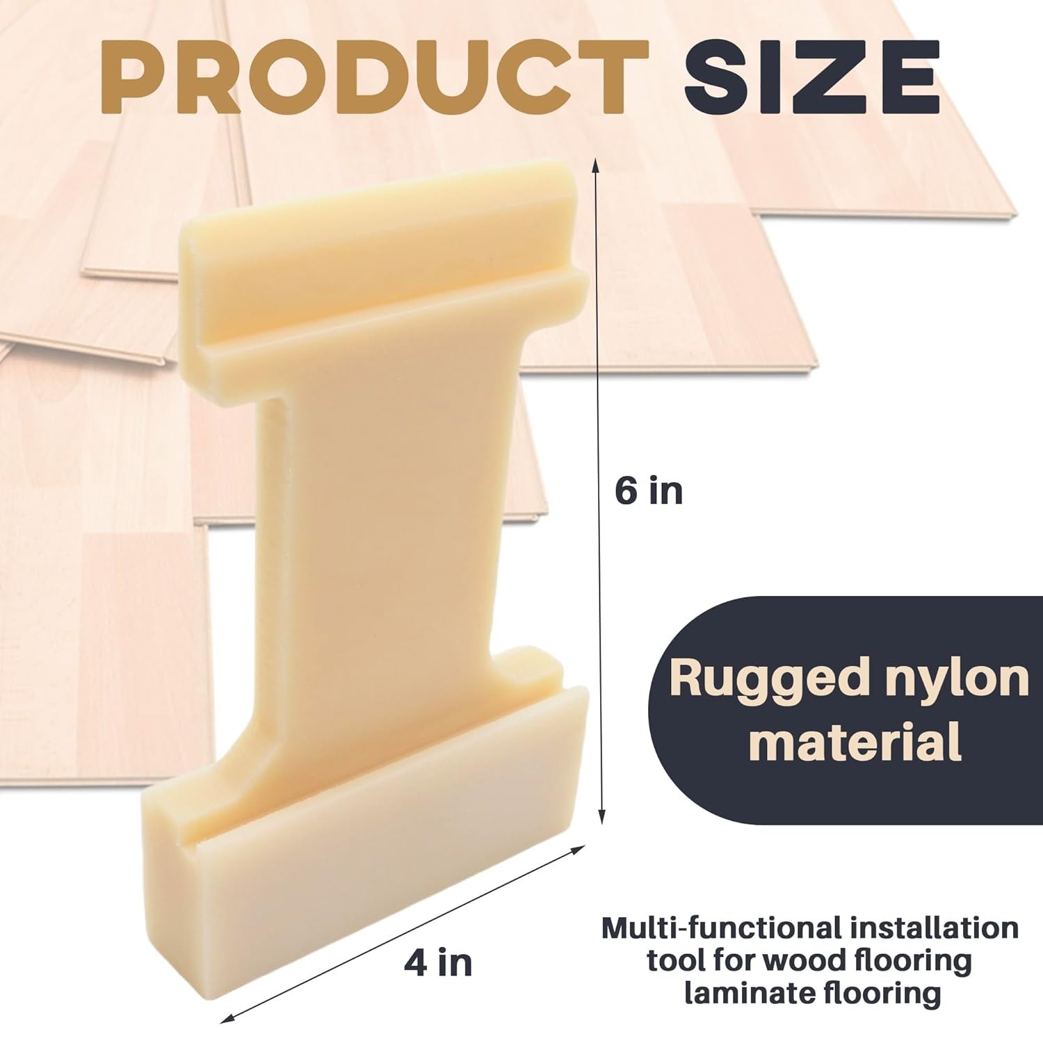 4-in-1 Laminate Flooring Tools – Nylon Tapping Block Kit for Laminate Plank and