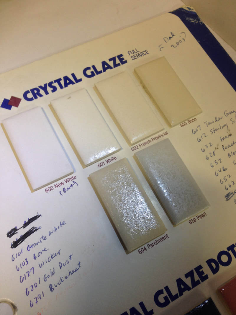 1 pc. *White* Ceramic Tile 4-3/8″ Crystal Glazed by Florida Tile Co. (NOS)