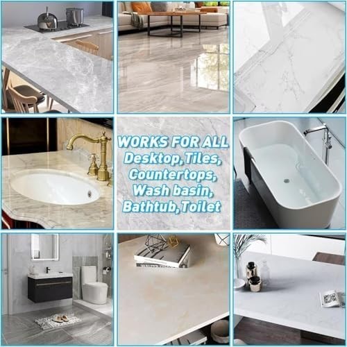 Tile & Fiberglass Quartz Countertop Repair Kit (Color Match), Granite & White
