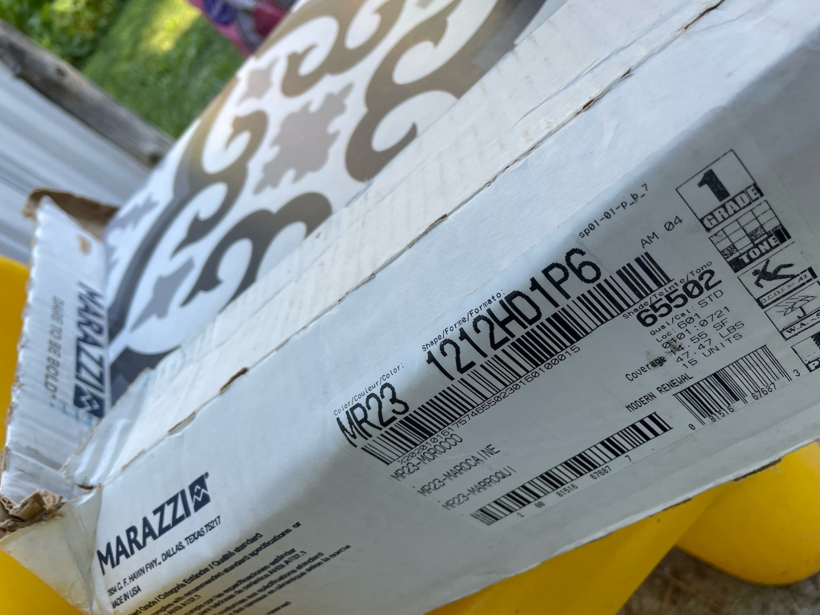 10-Marazzi Gray Black White 12″ Square MR23 Morocco Porcelain Floor & Wall USA