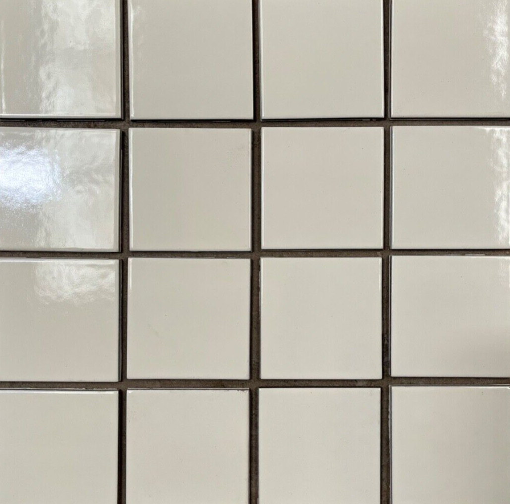 Off-White Glossy Wall Tile 4×4 Kitchen Bathroom Ceramic C#512 10 SQ FT