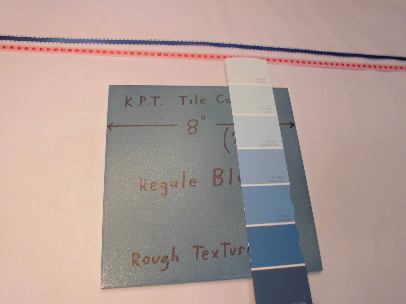 1 pc. *Regale Blue* Ceramic / Porcelain Floor; 8″ X 8″ Textured by KPT Co. NEW