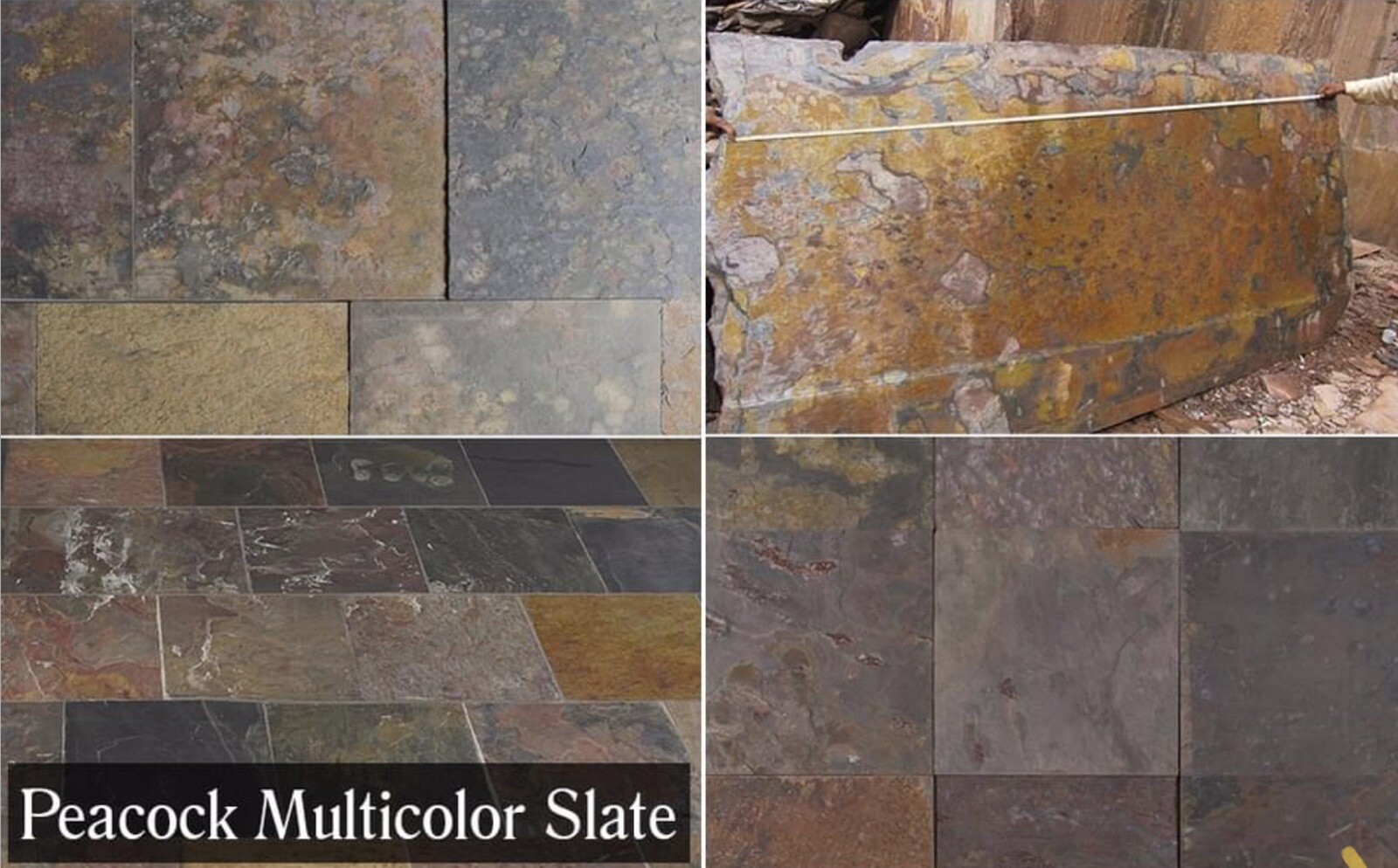 Floor And Wall Tile Rustique Earth 12″ x 12″ Gauged Slate (1000 Sq Ft)