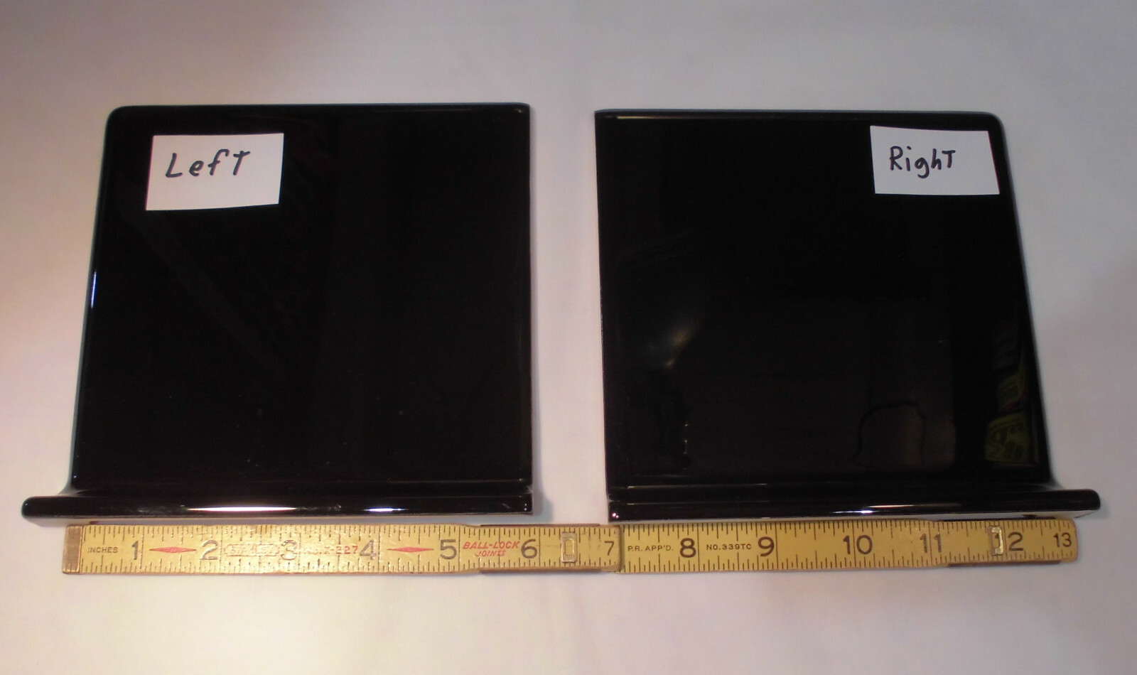 1 pc. Glossy Black Bullnose Top: base/cove Ceramic Tile 6″ X 6″ NEW-STOCK