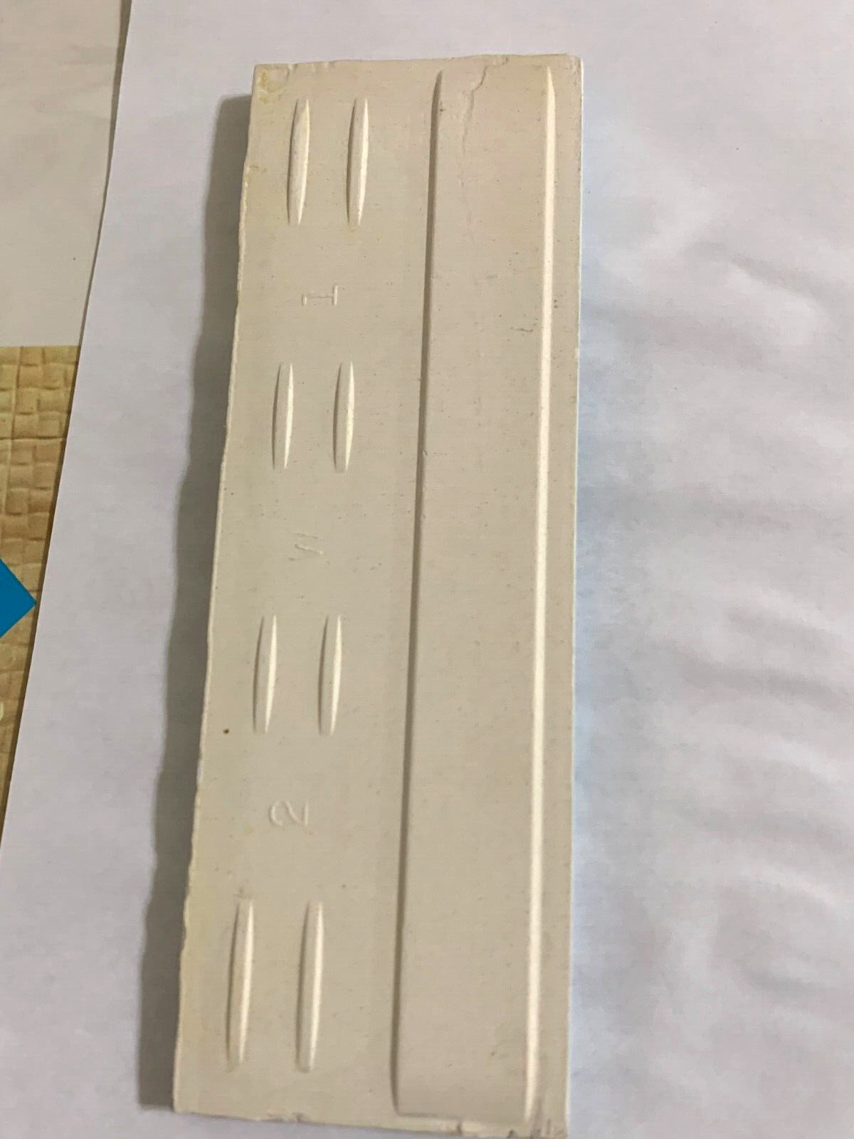 Wenczel Ceramic 2″ x 6″ Flat Surface Bullnose *Pastel Blue* Gloss *2* pcs