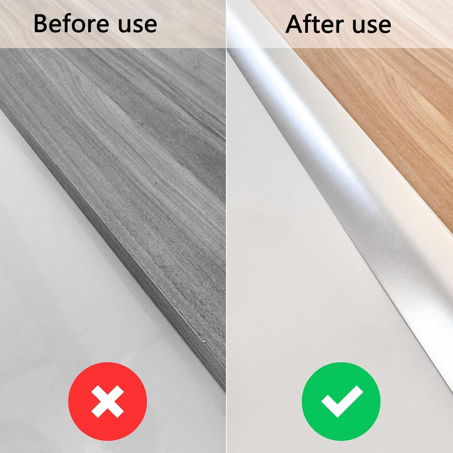 48″ Aluminum Floor Transition Strip – 3 Pack for Doorways & Ramps, Silvery
