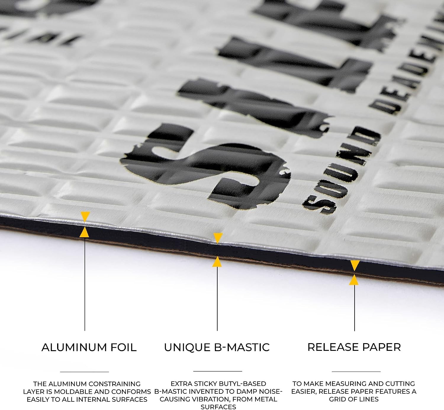Siless 80mil 36sqft Car Sound Deadening Mat Butyl 2mm Noise Vibration