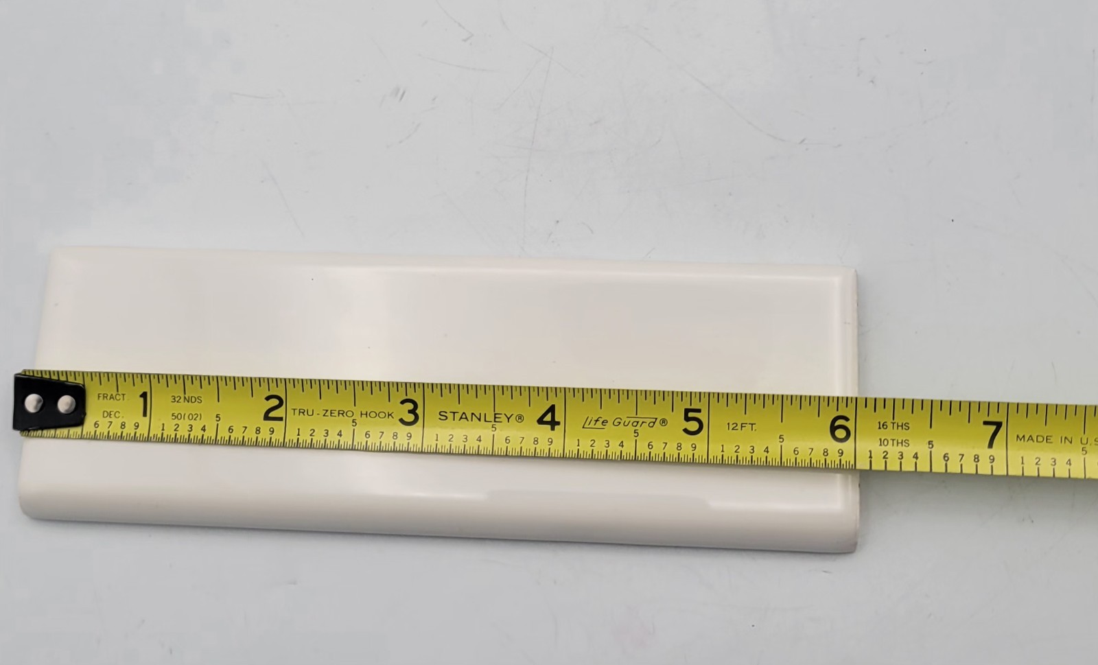 2×6 Bullnose Wall Tile Trim Artic White (BOX OF 21)