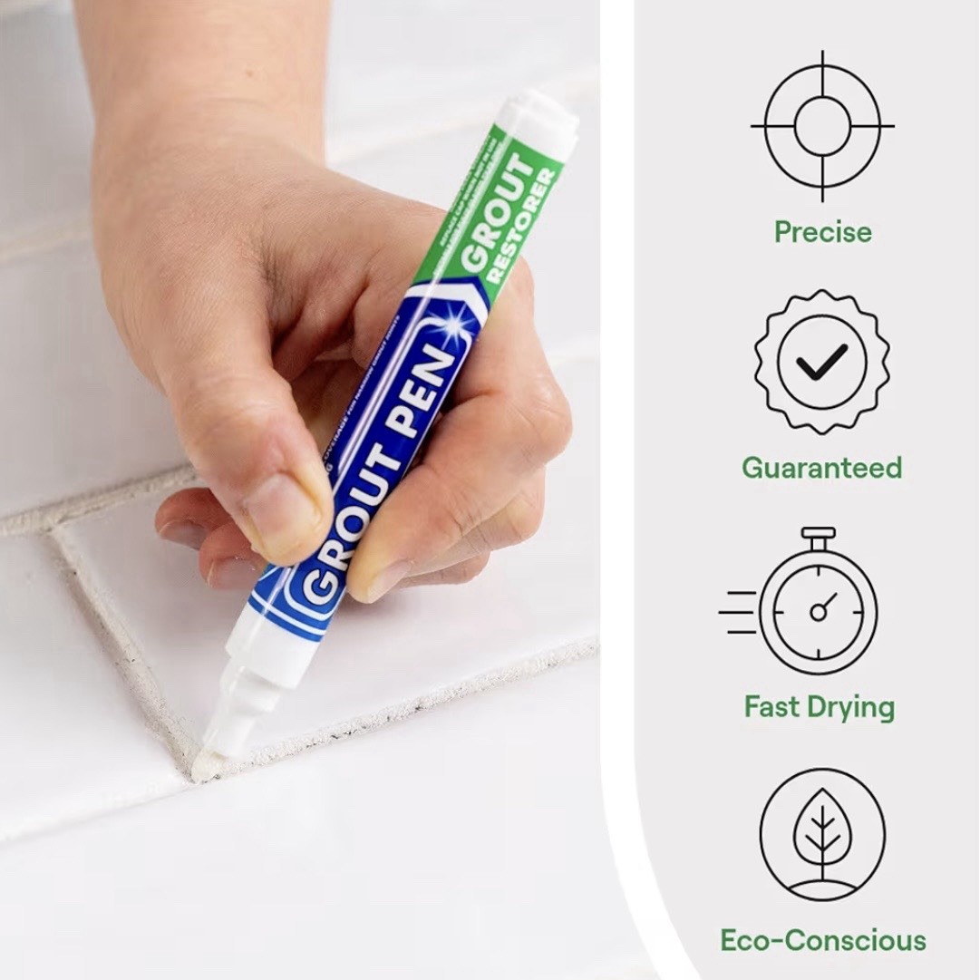 Grout Pen White Tile Grout Paint Marker Waterproof Sealer 2 Pack Rainbow Chalk