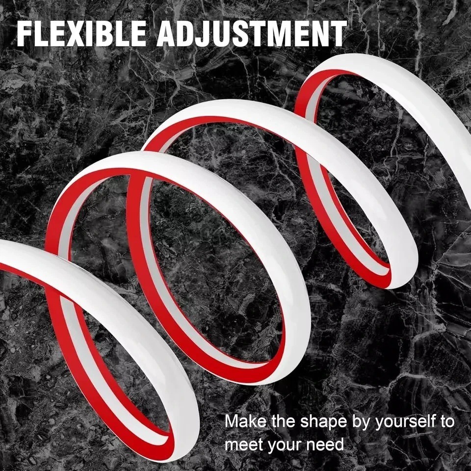 Flexible Quarter round Molding Self Adhesive (White, 10 Ft) Peel and Stick Flexi