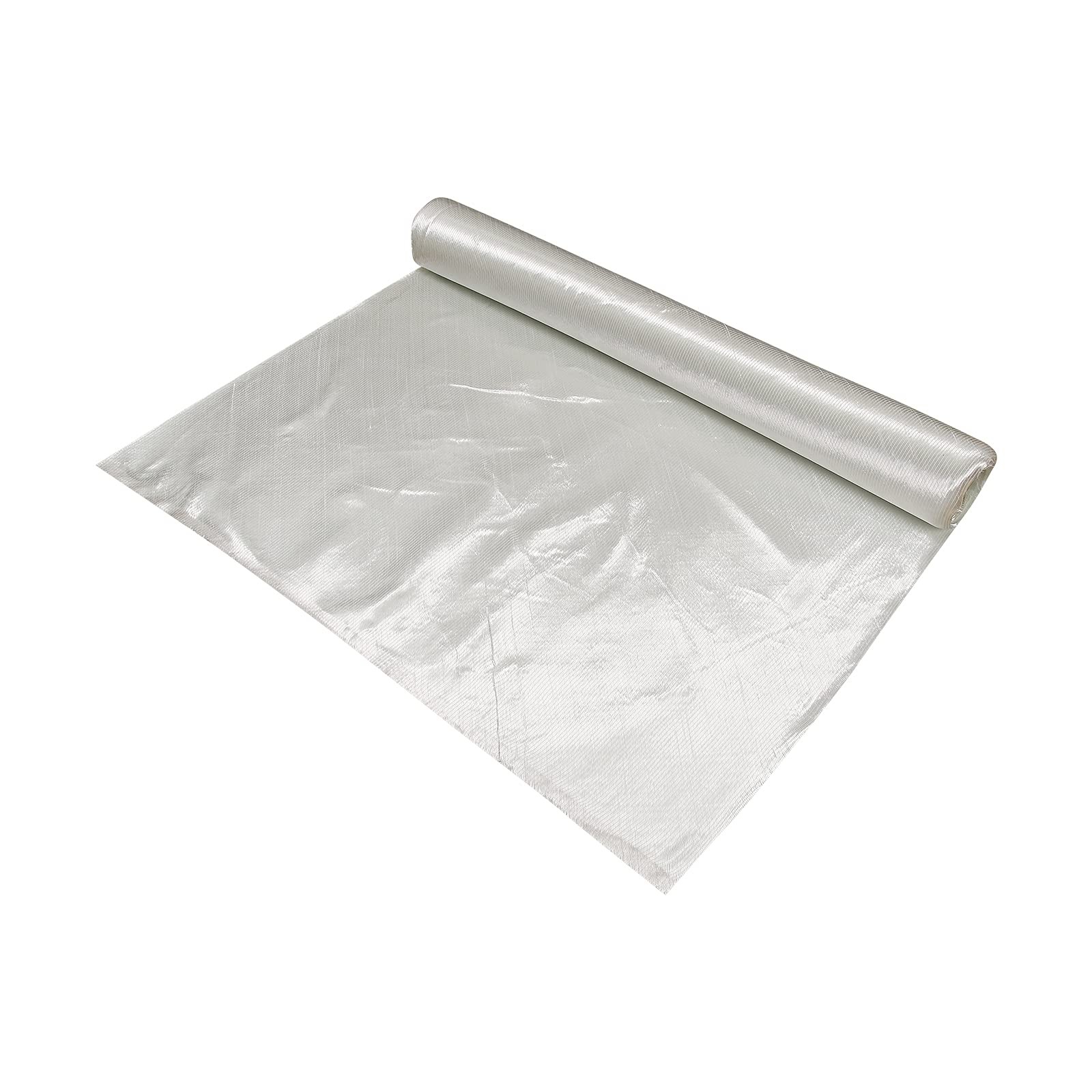 Bubujia +45°/-45° Fiberglass Biaxial Cloth Mat, 50″ x 5 Yards, Epoxy White