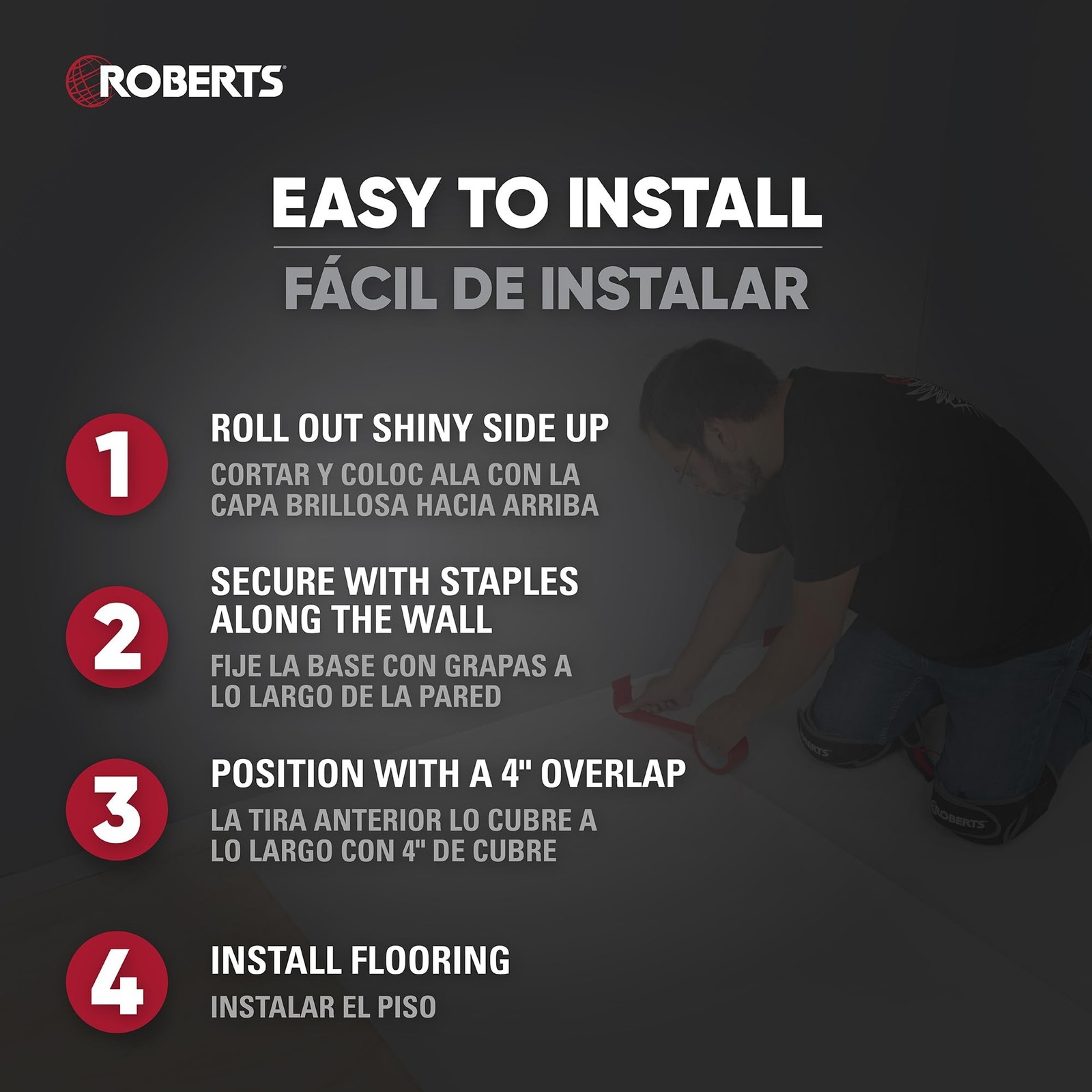 ROBERTS 70-198 Silicone Moisture Barrier Underlayment for Wood Floors LVP 200