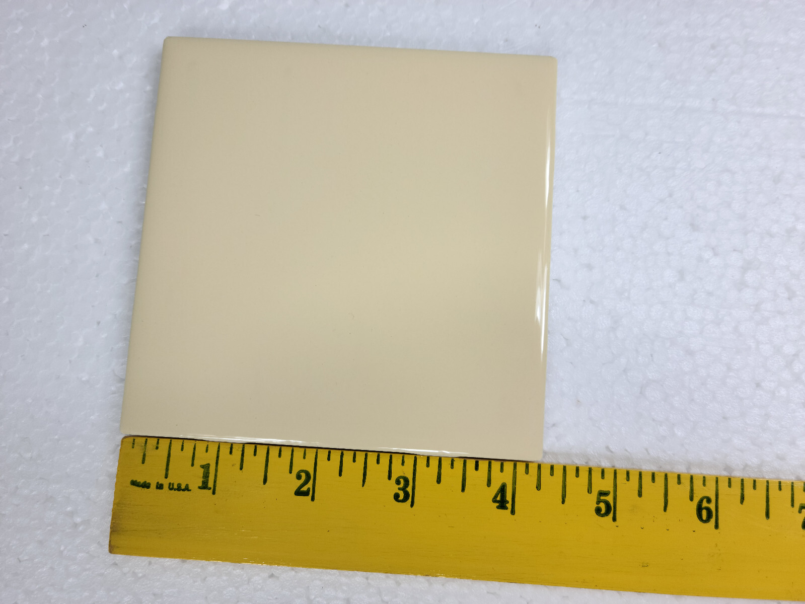 French Vanilla Yellow Ceramic Tile 4.25 in Shower Backsplash Classic Color 141
