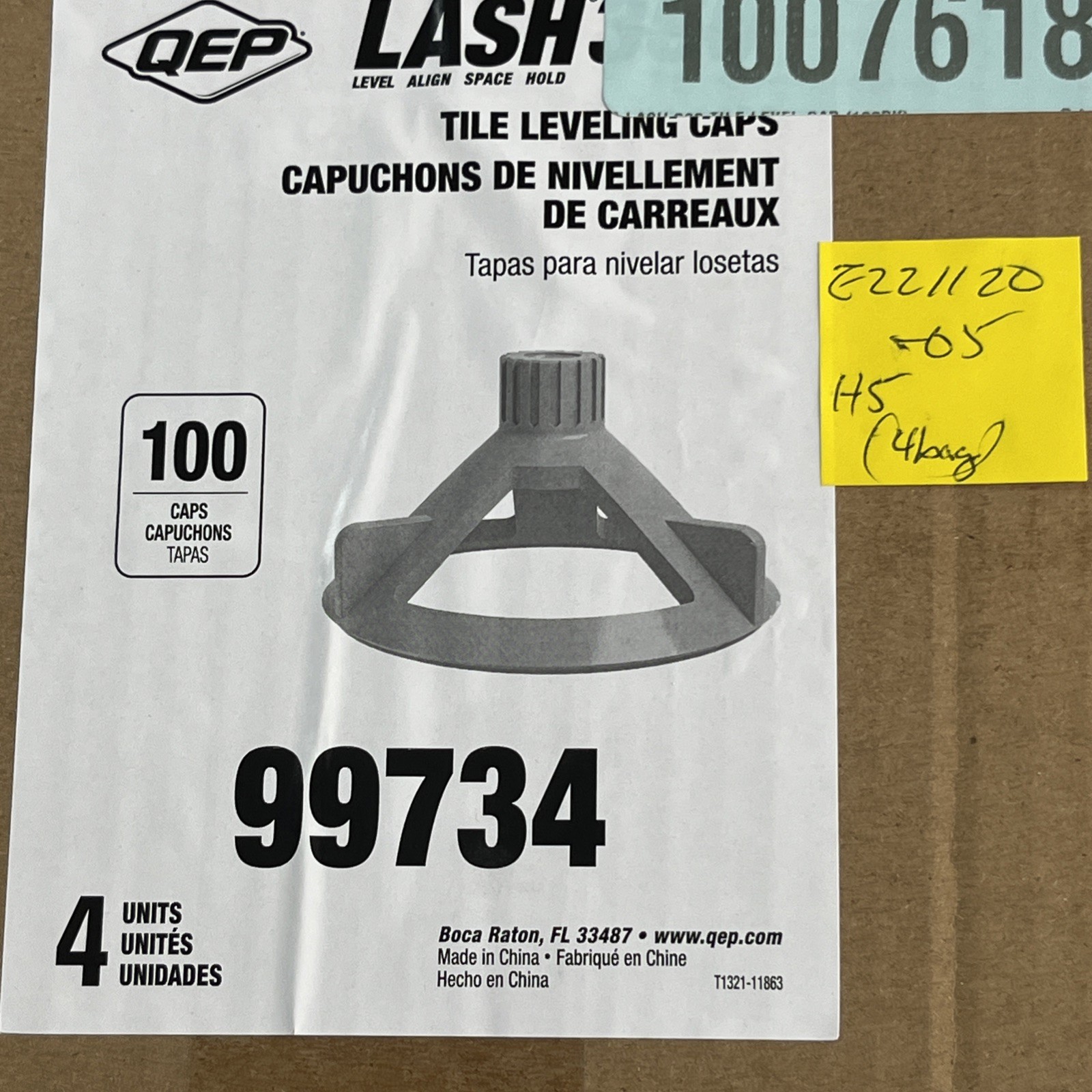 QEP LASH360 Tile Leveling Round Caps (4BAG of 100PK)
