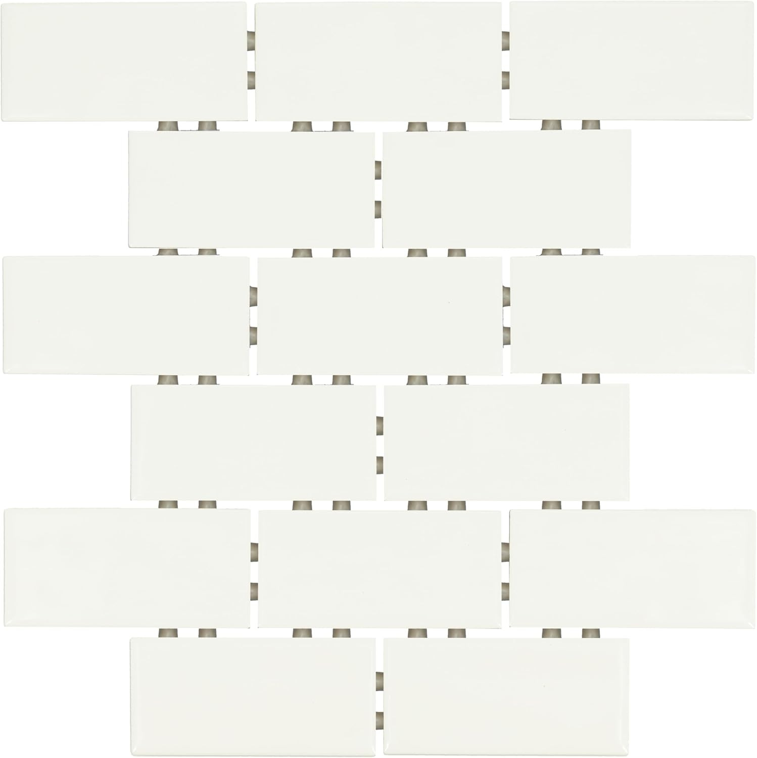 Matte Elegant White 2″ x 4″ Ceramic Mosaic Tiles – 9.96 SQFT per Carton