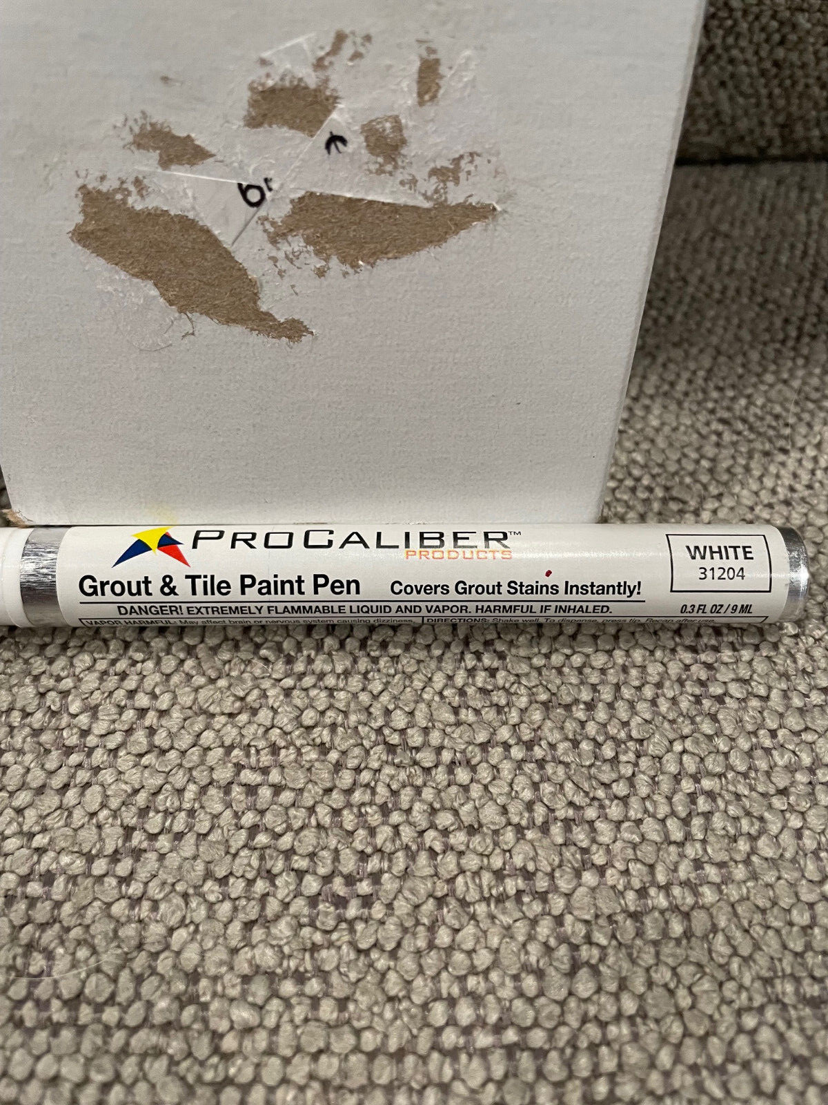 PRO CALIBER GROUT & TILE PAINT PEN WHITE 31204 NEW