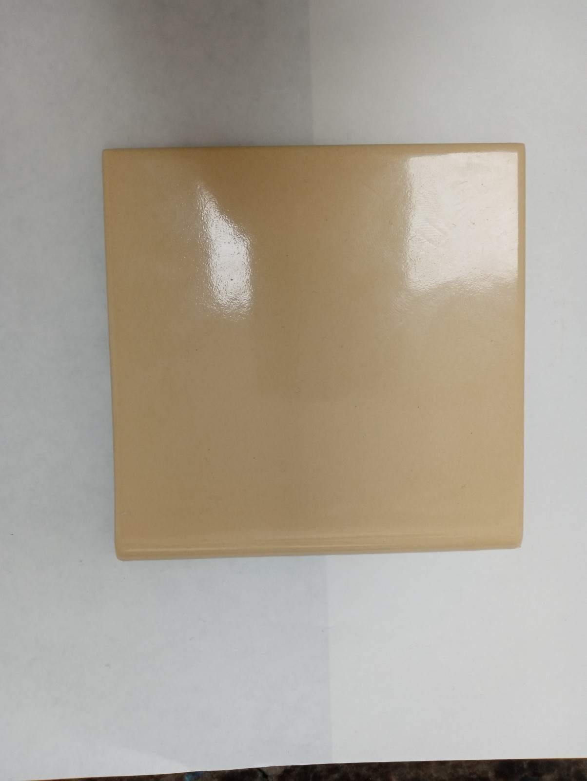 4×4 Tile Glossy Apricot Cream Square Wall Remodel Ceramic C#545-554 Sample