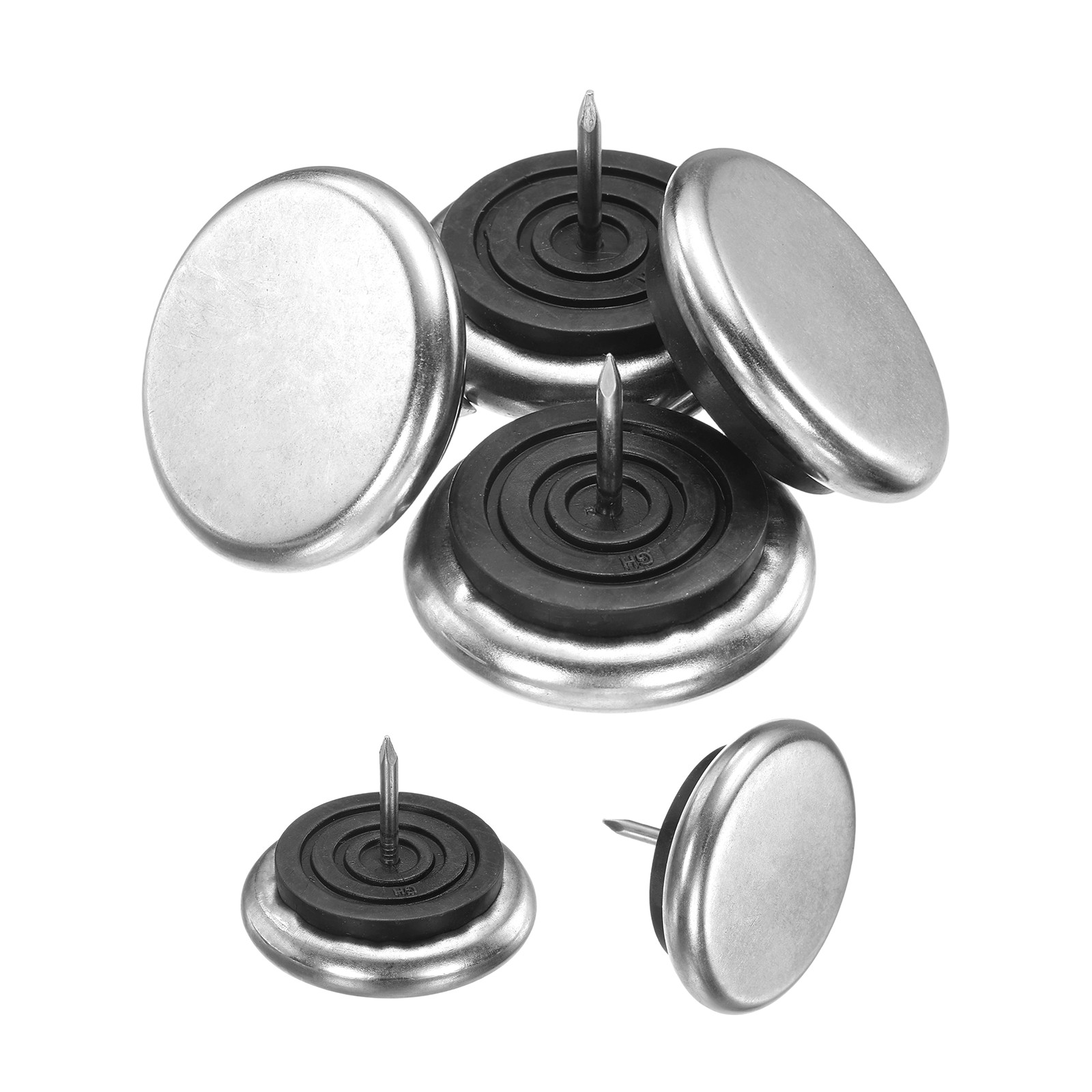 8 pcs iron furniture bearings, 1-19/32″ (40mm), silver