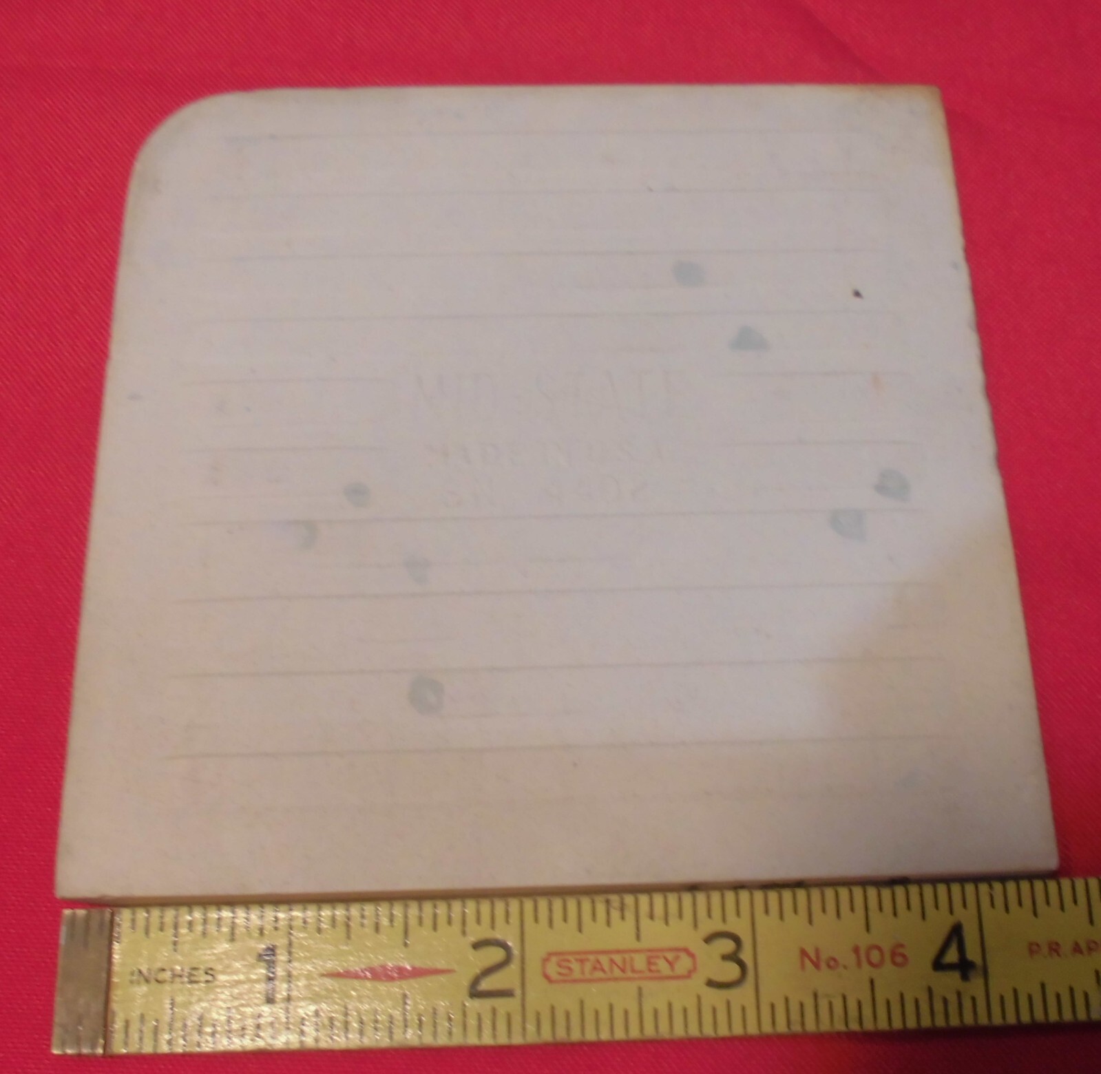 1 pc. *Quaker Dark Gray* Corner Bullnose Ceramic Tile 4-3/8″ by Mid-State Co.