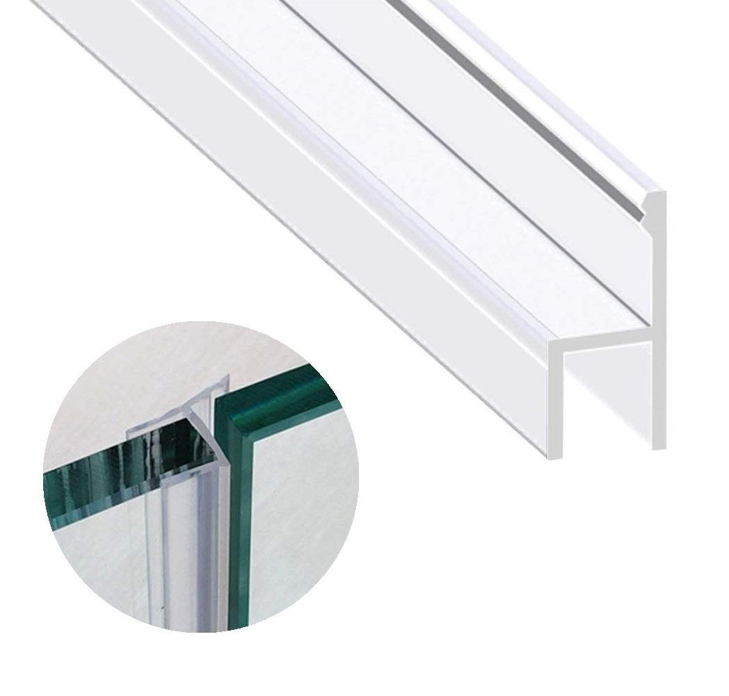 Zengest Shower Glass Door Seal Strip, 120 Inch Silicone Soft Transparent