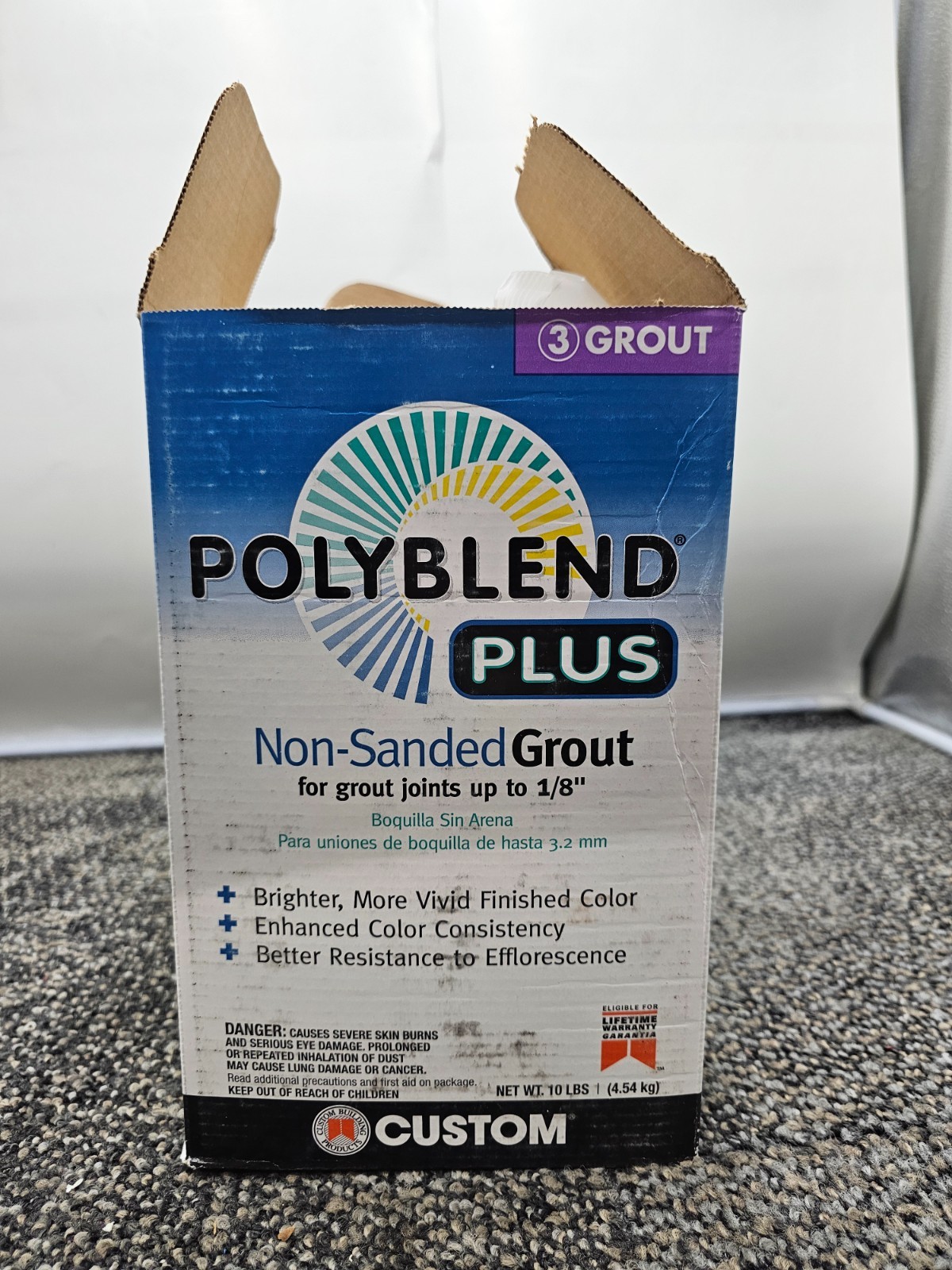 POLYBLEND PLUS PBPG64010 Non-Sanded Grout #640 Arctic White, 10LBS