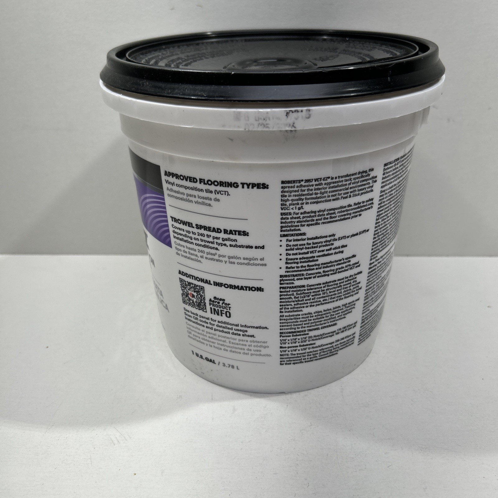 Roberts Adhesive Vinyl Self Floor Tiles Stick Flooring Tile Peel Glue Commercial