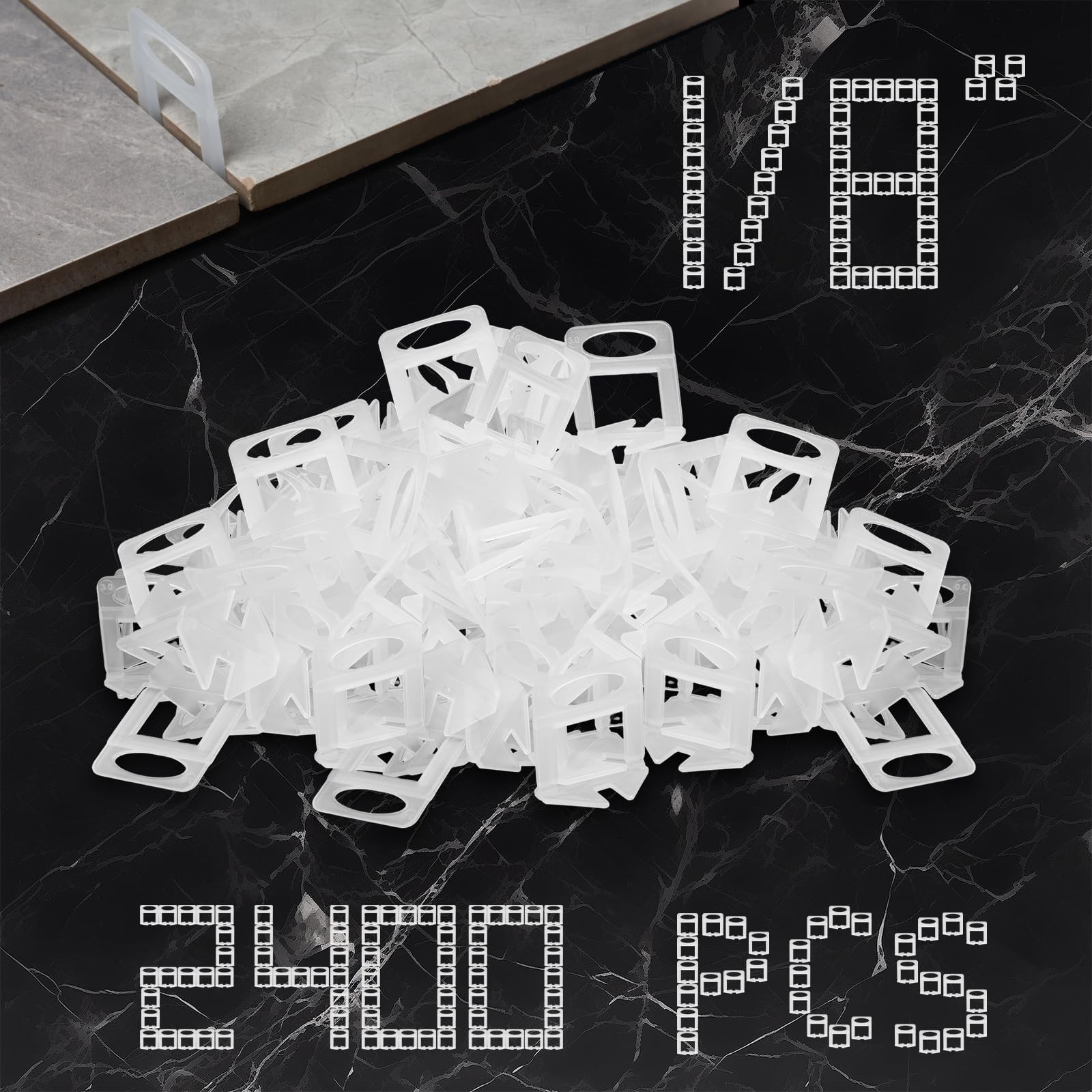 Tile Leveling System Tiles Leveler Spacers, 2400-Piece Leveling Spacer Clips …