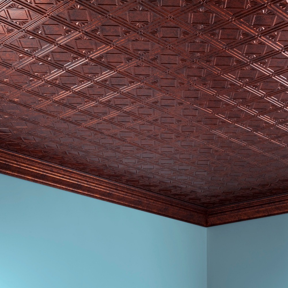 Fasade – 2ft x 4ft Traditional Style #4 Glue Up Ceiling Tile/Panels (5 Pack)