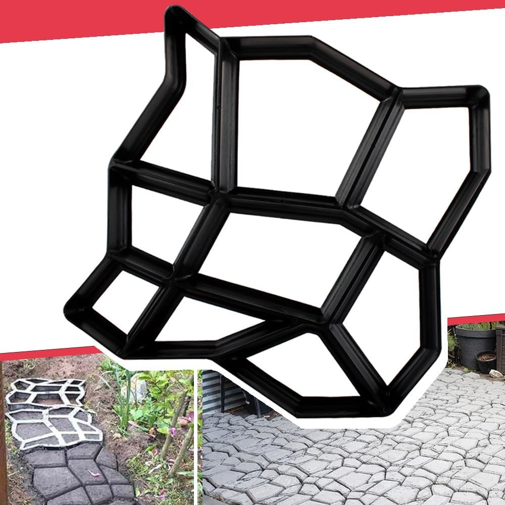 17″X17″X1.6″ Walk Maker Reusable Concrete Path Maker Molds Pathmate Stone Moldin