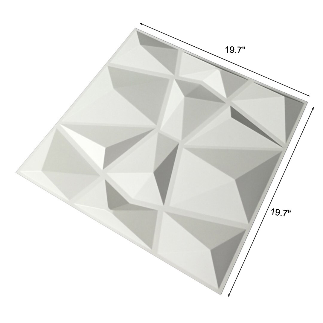 Art3d 12-Pack19.7″x19.7″ PVC Decorative 3D Wall Panels Textured 3D Wall Covering
