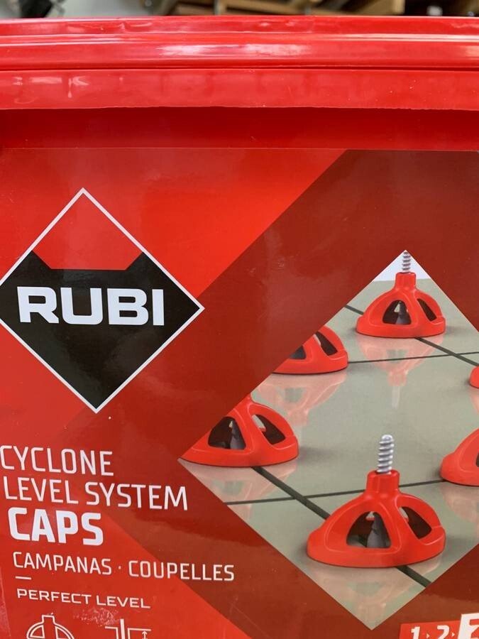 Rubi tile leveling system red universal caps 100 units brand new in open box